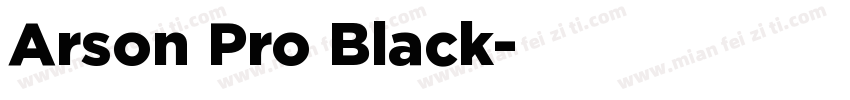 Arson Pro Black字体转换